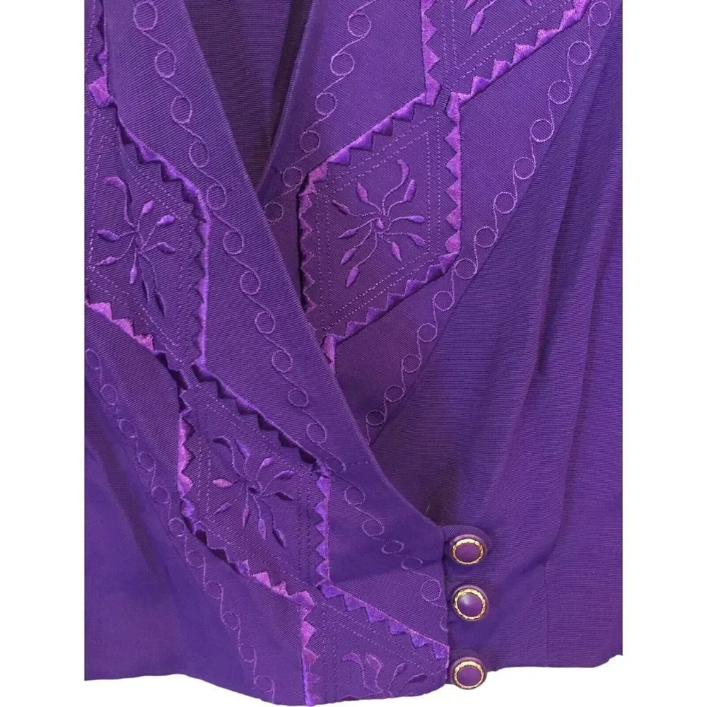 Tap‎ Dance Greco Top And Pants Set Purple Women's Size 9/10 Jazz Theater Vtg